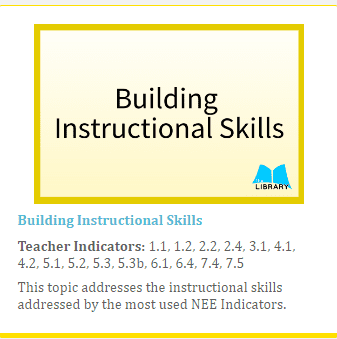 Screengrab of EdHub Building Instructional Skills topic